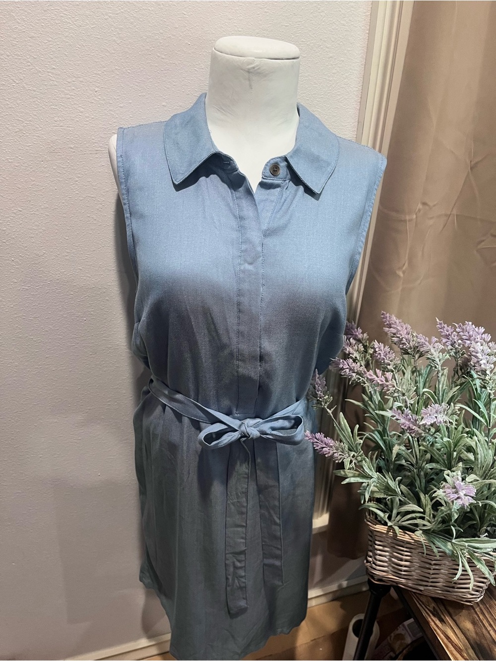 Banana Republic Blue Shirt Dress Size 8